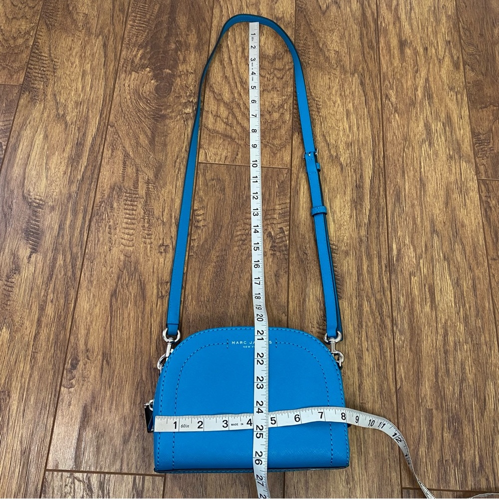 Marc Jacobs Small Playback Saffiano Leather Crossbody Bag Sapphire Blue - Picture 7 of 15